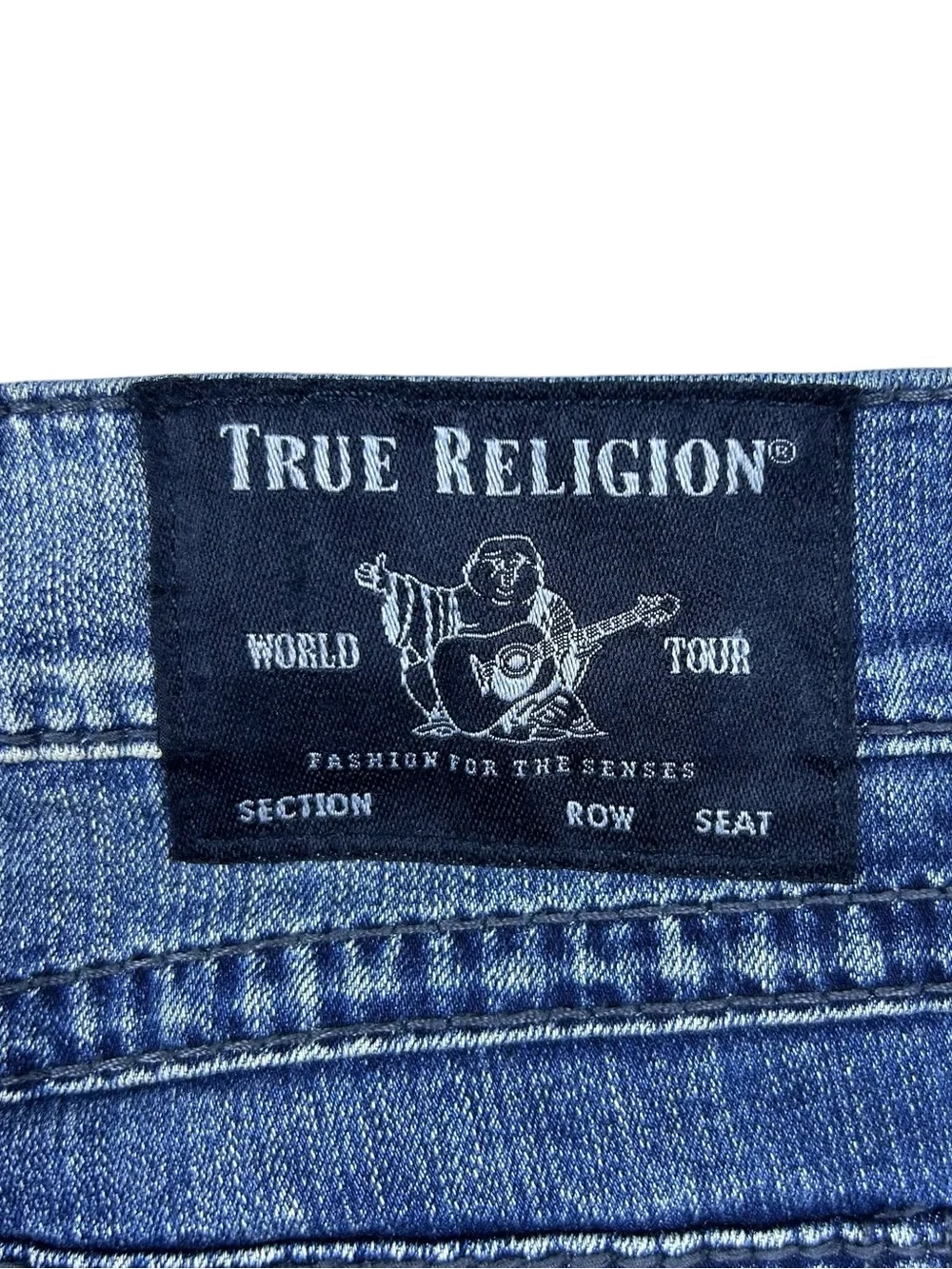True Religion Ricky Relaxed Straight Super T Jeans Mens 38x32 Flap Pocket Y2K